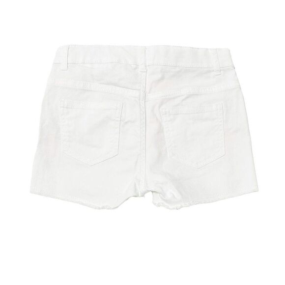H&M Coral Embroidered White Raw Hem Shorts - Picture 3 of 3